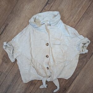 4/$12 Cropped Buttoned Shirt